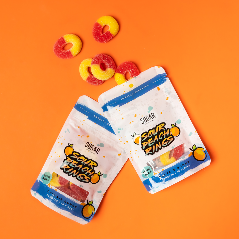 sour peach rings - delta-8 thc gummies (adult-only cbd confection)