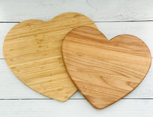 Load image into Gallery viewer, large heart-shaped bamboo board, 12 1/2 x 11 1/2
