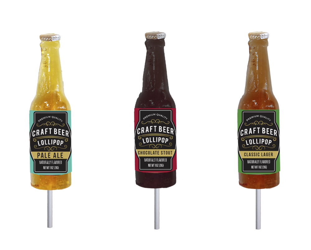 craft beer lollipops, multiple flavors